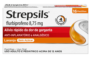 Strepsils Sabor Laranja - 16 unidades