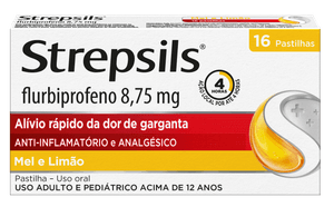 Strepsils Sabor Mel e Limão - 16 Unidades