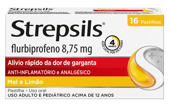 Strepsils Sabor Mel e Limão - 16 Unidades