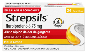 Strepsils Sabor Mel e Limão - 24 unidades